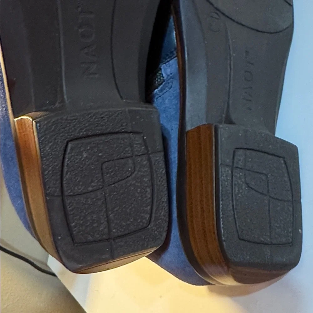 Naot Helm Navy Dark Blue Suede Zippers Ankle Boots